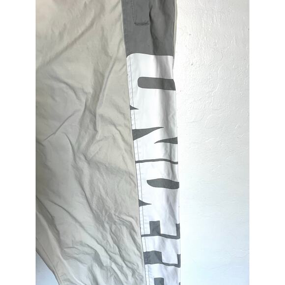 Undefeated Pants Mens Large Logo Cream Ivory Spellout Drawstring Pull On Track - Picture 2 of 10